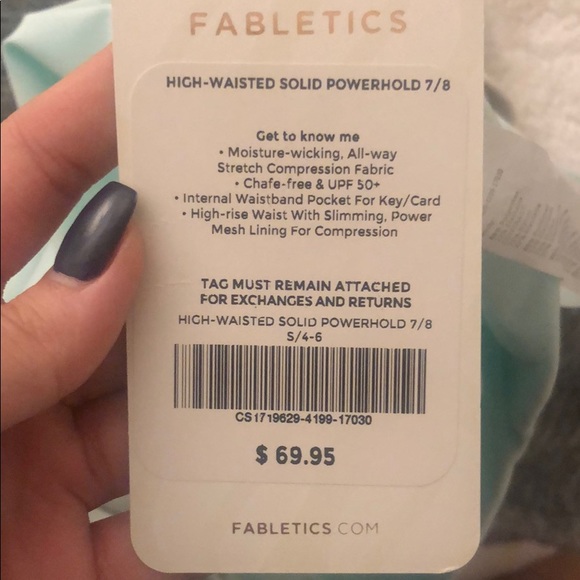BNWT Fabletics Hi-Waisted PowerHold 7/8 Leggings - Picture 2 of 2